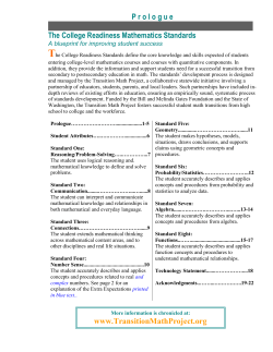 Prologue - Bellingham High School