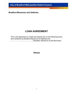 loan agreement - Bradford Museums and Galleries