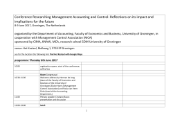 the Final Revised Programme