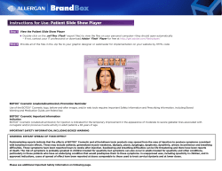 Instructions for Use: Patient Slide Show Player