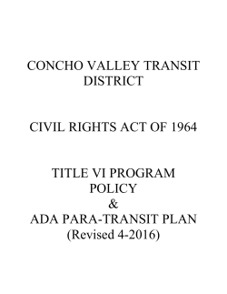 Title VI Coordinator - Concho Valley Transit District