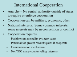 Intl Cooperation Pres.