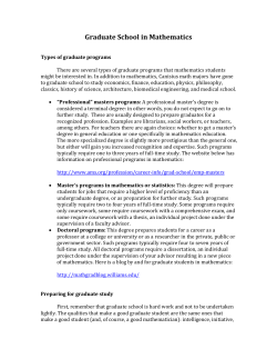 Graduate school in mathematics