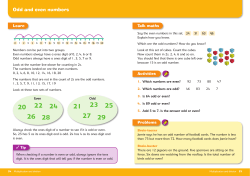 Odd and even numbers