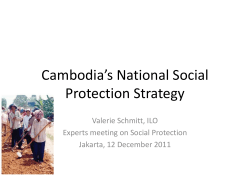 Cambodia`s National Social Protection Strategy