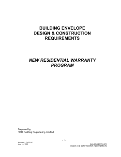 building envelope design and construction manual