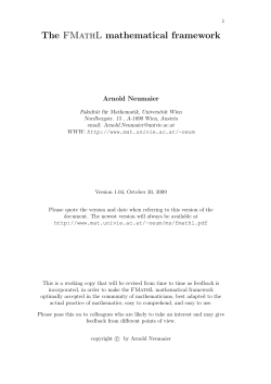 The FMathL mathematical framework