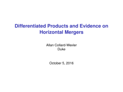 Differentiated Products and Evidence on Horizontal