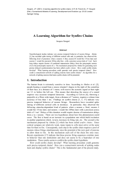 A Learning Algorithm for Synfire Chains