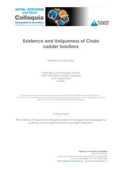 Existence and Uniqueness of Chain Ladder