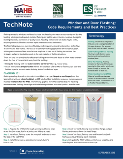 Window and Door Flashing - International Code Council