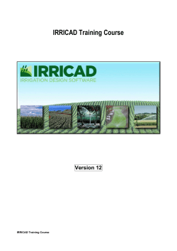 Metric IRRICAD Training Version 12