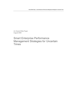 Smart Enterprise Performance Management Strategies for