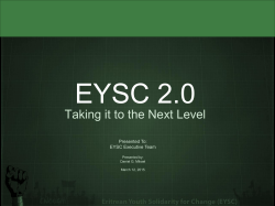 Launching EYSC - Eritrean Youth Solidarity for Change (EYSC)