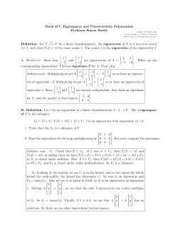 Eigenspace and Characteristic polynomials