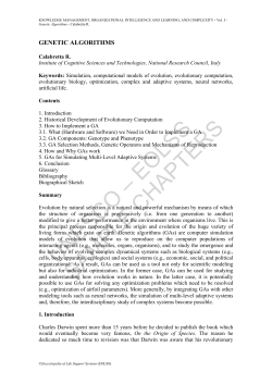 Genetic Algorithms