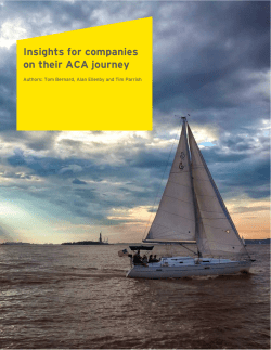 Insights for companies on their ACA journey