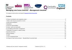Managing care home closures &ndash; Management