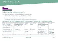 Disability Action Plan August 2015