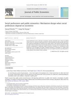 Social preferences and public economics
