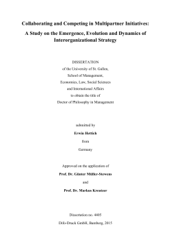 Collaborating and Competing in Multipartner Initiatives: A Study on