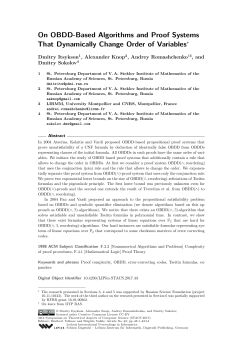 On OBDD-Based Algorithms and Proof Systems That