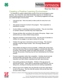 Creating a Positive Learning Environment