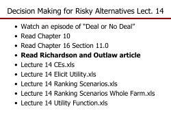 overhead - 14 Ranking Risky Scenarios