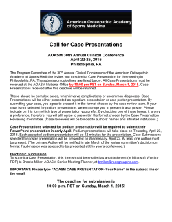 Case Abstract Submission Form - American Osteopathic Academy of