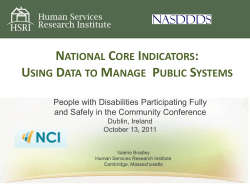 Slide 1 - Human Services Research Institute
