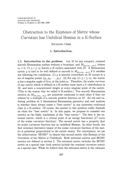 Obstruction to the Existence of Metric whose Curvature has