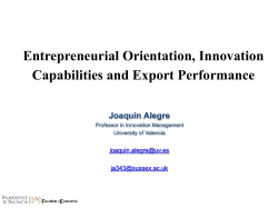 Entrepreneurial Orientation, Innovation