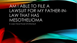 Am I Able To File A Lawsuit For My Father-In-Law That