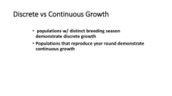 Discrete vs Continuous Growth