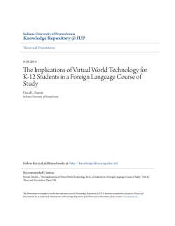 The Implications of Virtual World Technology for K