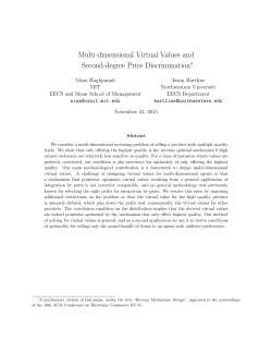 Multi-dimensional Virtual Values and Second