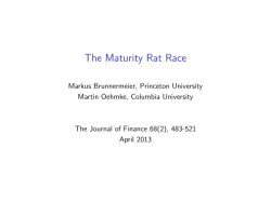 The Maturity Rat Race