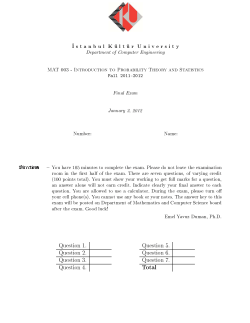 Introduction to Probability Theory and Statistics