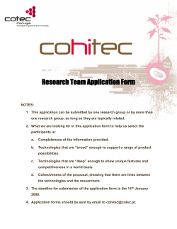 Science or Technology Application for HiCoTEC