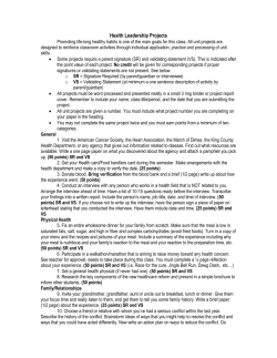 Health Online Leadership Projects 50 Points