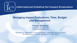 Managing Impact Evaluations - Uganda Evaluation Association
