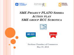 Project PLATO Serbia Action plan SME Project PLATO Serbia Action