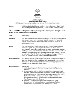 2018 Head Coach - Job Description