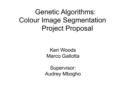 Genetic Algorithms: Colour Image Segmentation Project Proposal