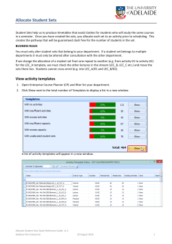 Allocate Student Sets