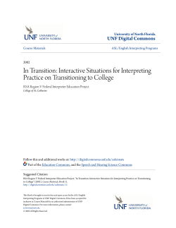 In Transition: Interactive Situations for Interpreting Practice on