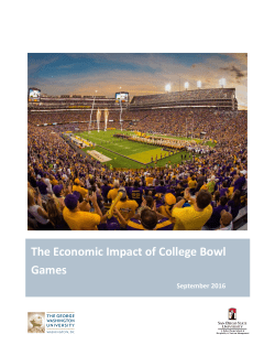 The Economic Impact of College Bowl Games