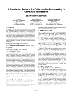 A Distributed Protocol for Collective Decision