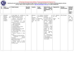 CSI Education Directorate Value Addition / Professional