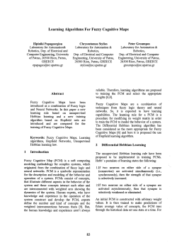 Learning Algorithms For Fuzzy Cognitive Maps